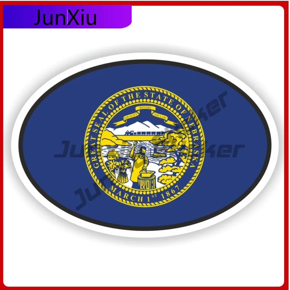 

Nebraska Oval Stylish Wall Anti Scratch Sticker Vinyl Resistant UV Anime Cool Wall Vinyl Window Decal Proof Sticker Car Suv