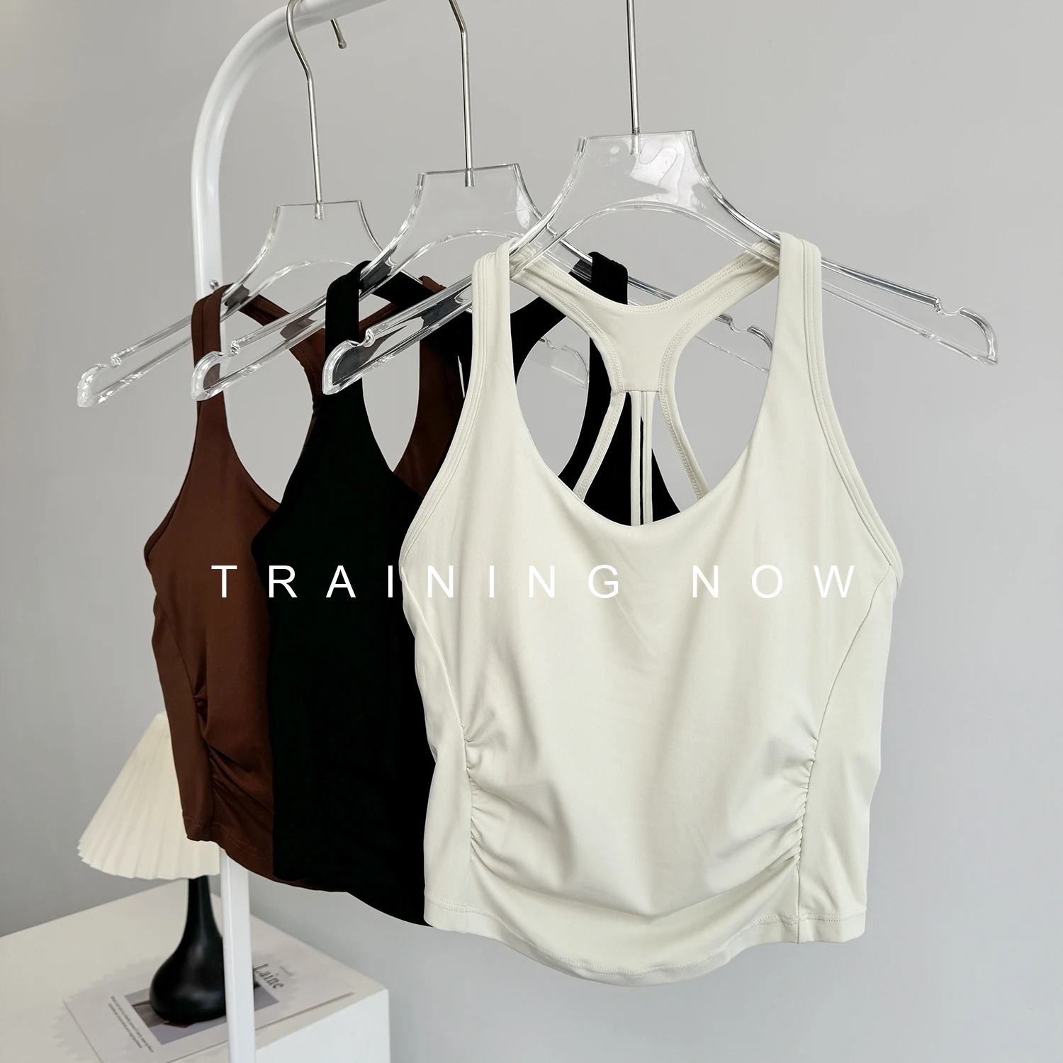 

Women's Sports Bra Covering Side Breasts Yoga Exercise Bra Hollow Beautiful Back All-in-One Running Shockproof Fitness Vest