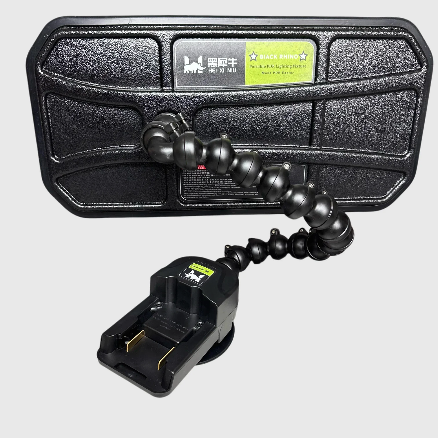 Professional PDR LED Light - 45×22 cm Large Panel, Flexible Gooseneck & Battery Base, Dual-Color 6-Light Strips Adjustable