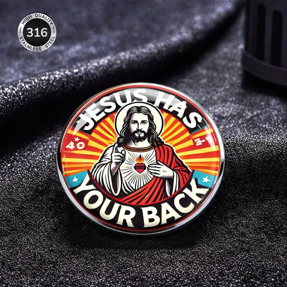 6-20Pcs 2D Flat Christian Brooch, 