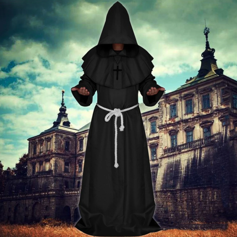 

Halloween Monks Uniform Cosplay Costumes Clothes Friar Wizard