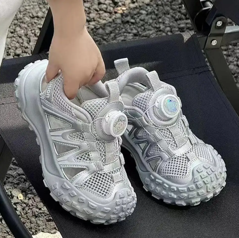 

Girls Boys Beach Shoes Hollowed Sneakers New Summer 2024Children's Sports Sreathable Running Shoe Fashion Kids Casual Water Shoe