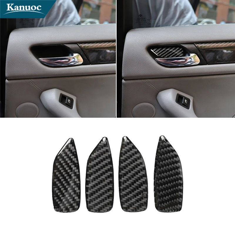 

For BMW 3 Series E46 1998-2005 Carbon Fiber Inner Door Bowl Stickers Cover Trim Car Interior Decorative Accessories