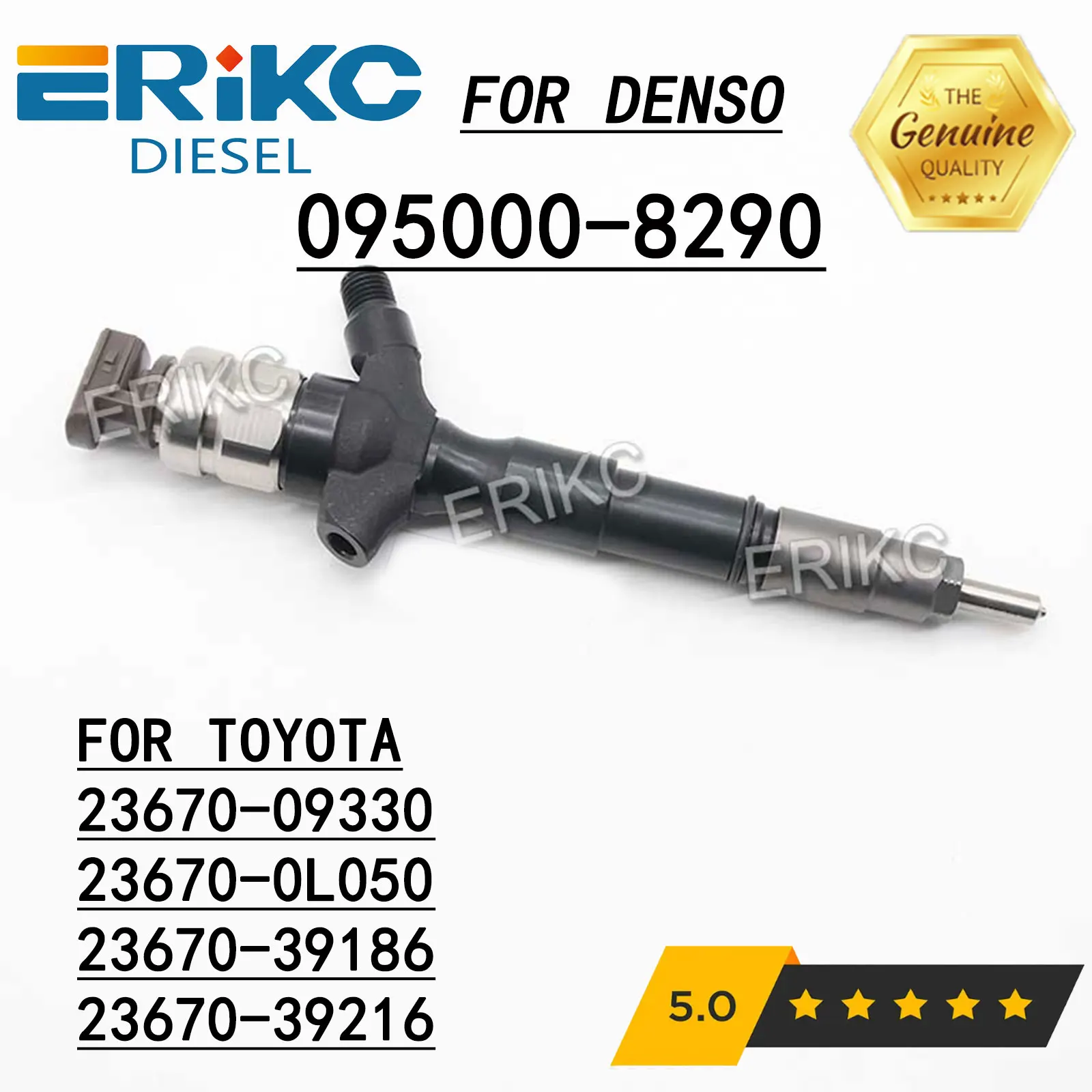 

DCRI108290 New Diesel Fuel Injector 095000-8290 FOR TOYOTA 23670-09330 23670-0L050 23670-39186 23670-39216