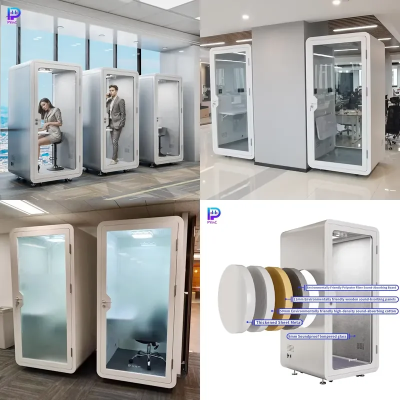 2026 PYinC Single Work Space Soundproof Telephone Booth for Office Furniture for Living Room School or Professional Recording