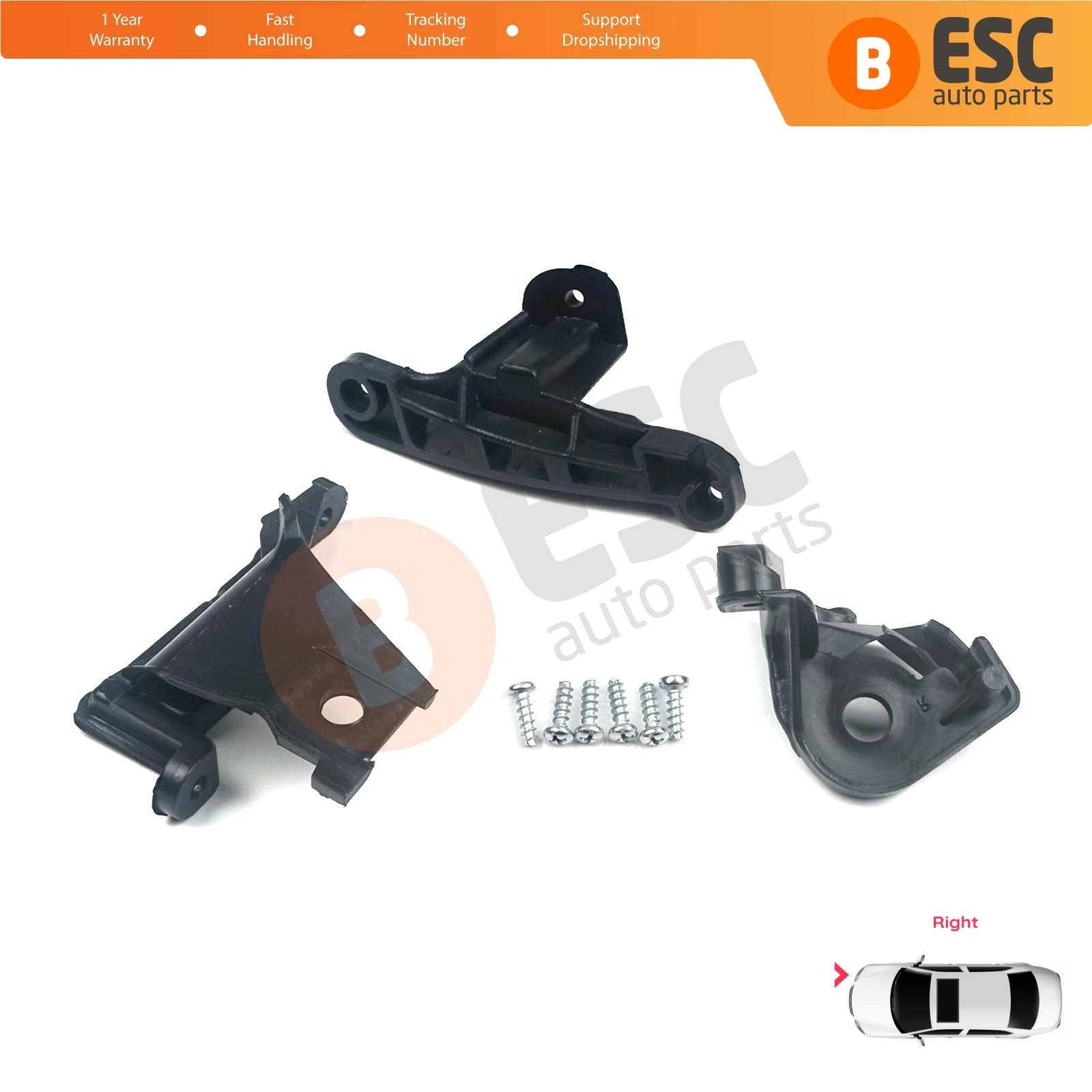 EHL513 alloggiamento faro faro riparazione supporto staffa clip Kit destro per Peugeot 308 MK1 2007-2013 CC RCZ 408 T7 6212E4