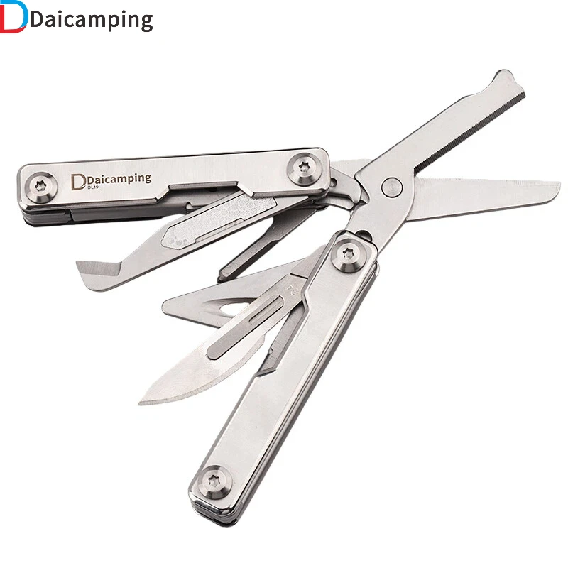 

Daicamping DL21 DL19 DL15 Многофункциональный набор ручных инструментов с зажимом Мини-плоскогубцы из нержавеющей стали Мультиинструменты Ножницы