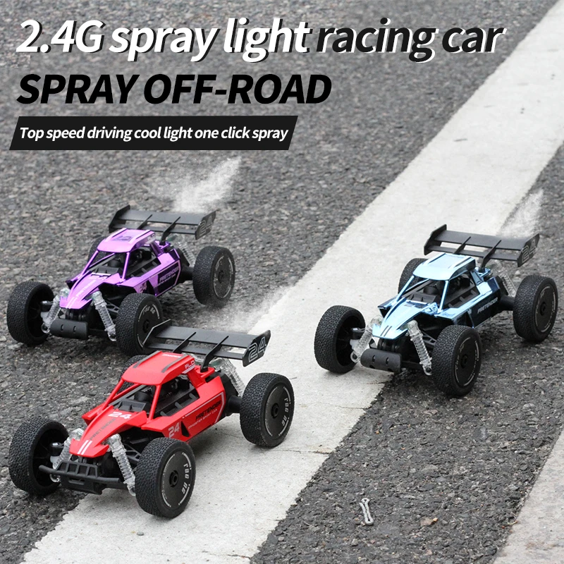 Carro de controle remoto spray luz carro de corrida fórmula carro de corrida off-road veículo deriva carro de brinquedo de alta velocidade