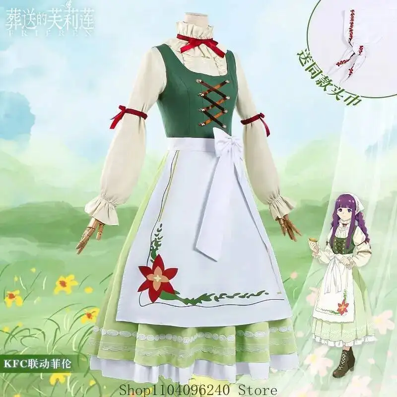 

Anime GAME Frieren: Beyond Journey's End Fern Cosplay Costume Uniform Anime Clothe Halloween Costumes Women Man Mascot Student A