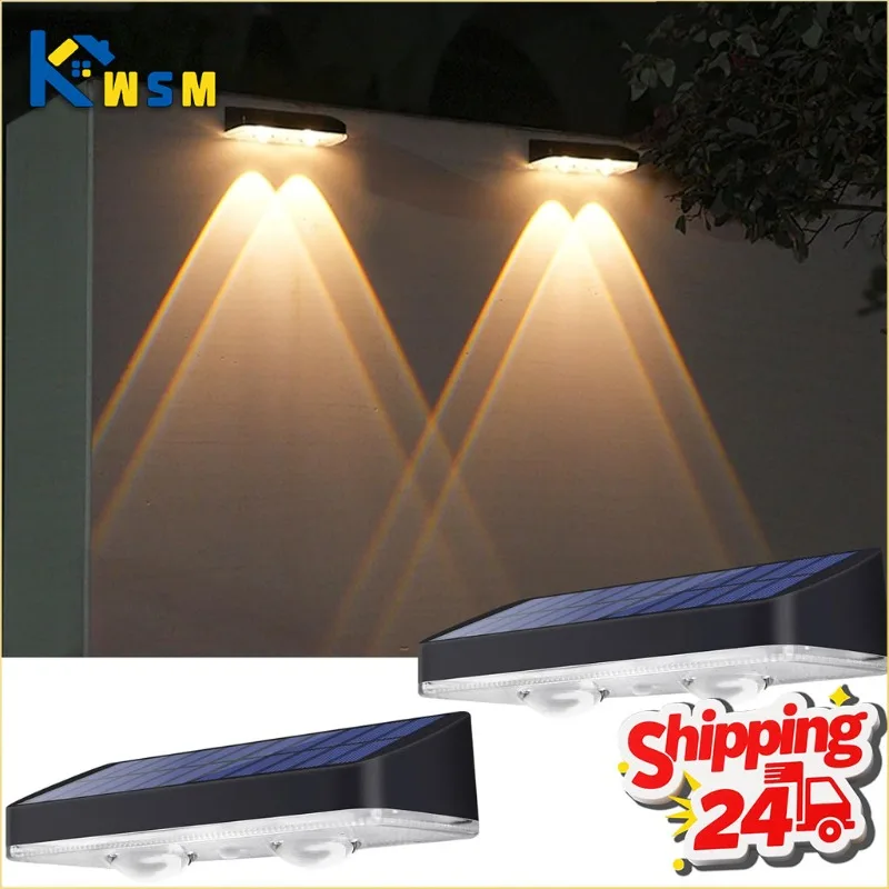Outdoor Solar Lights Waterproof Wall Mounted Garden Lights for Fence Yard Patio LED Landscape Lighting IP65 Weatherproof