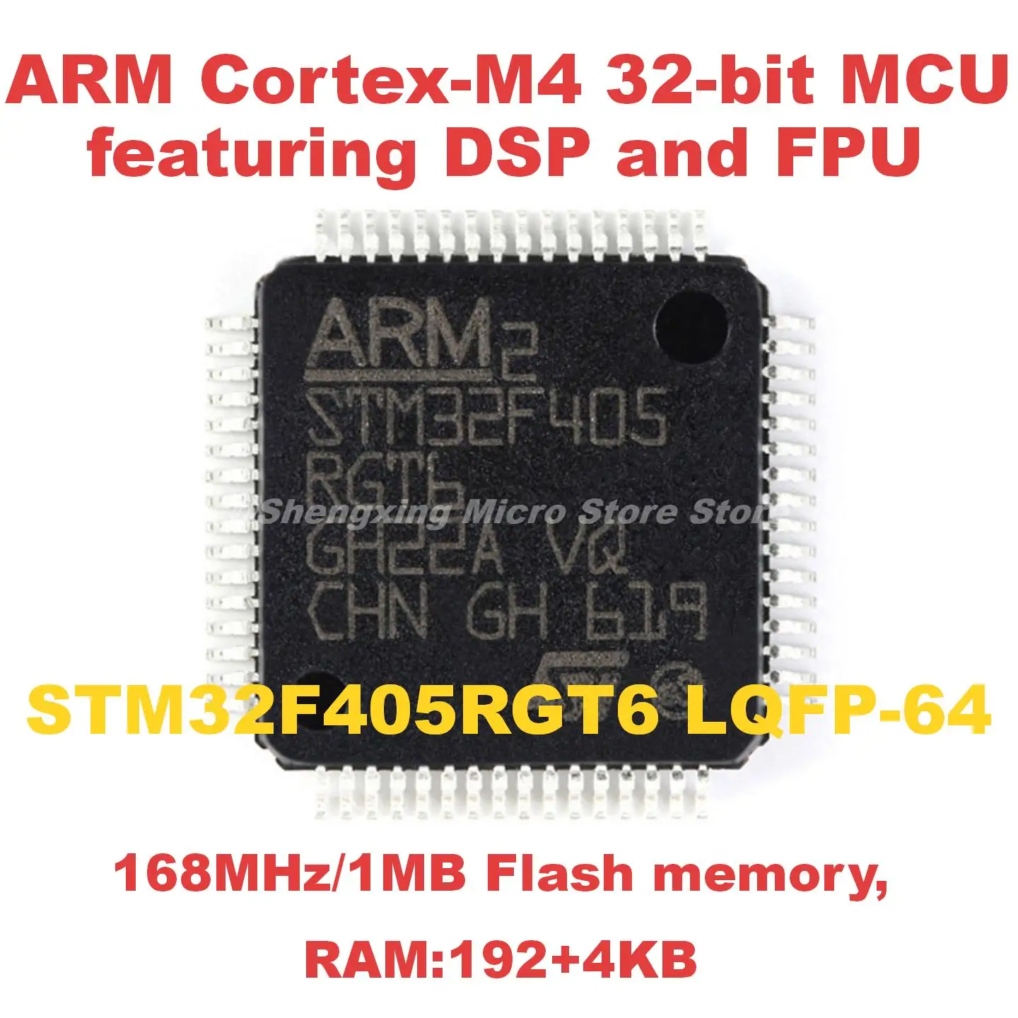 Original STM32F405RGT6 LQFP-64 ARM Cortex-M4 32-bit Microcontroller (MCU)