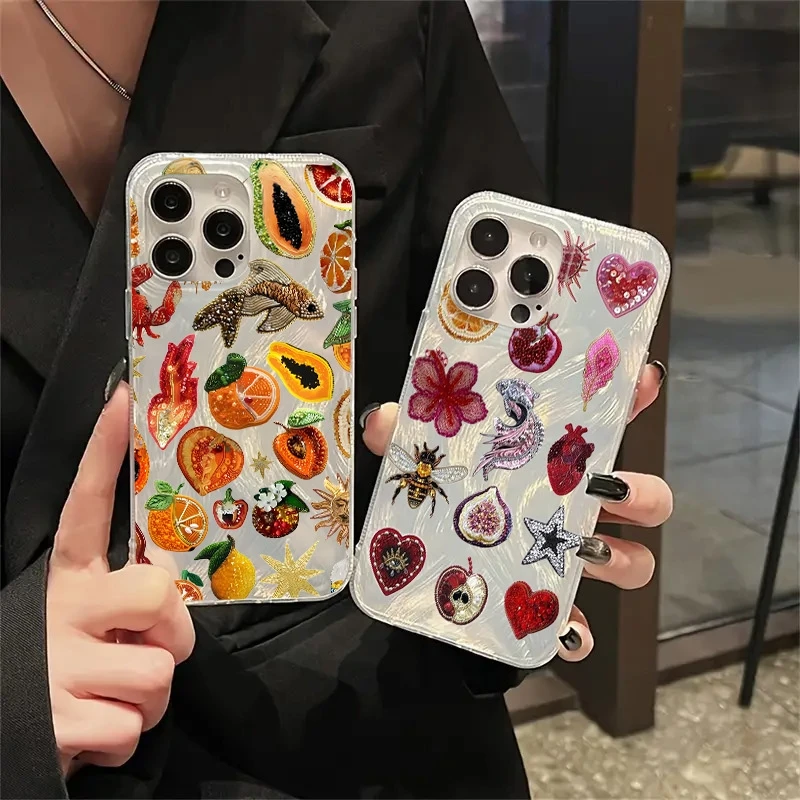 

Phone Case Fruits Animals Flowers Patterns Print For Xiaomi 14T Pro 11 Lite 5G 15 14T 13T Shockproof Bumper Cover