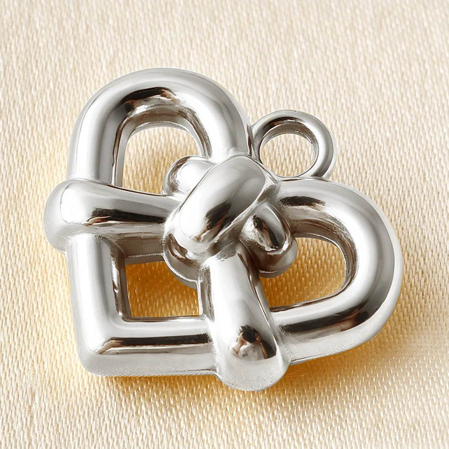 12Pcs Invariant Color Delicate Castle Heart Skull Moon Penguin Squirrel Stainless Steel Telephone Leaning Tower DIY Pendant Gift