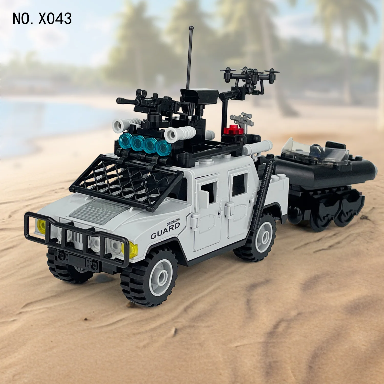 Swat Police Emergency command vehicle model Blocks container Armored vehicle building block Bricks toys for boys kids
