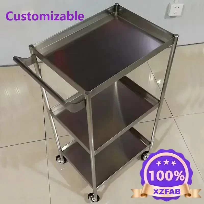 Factory Direct 2026 Stainless Steel Beauty Salon Working Trolley