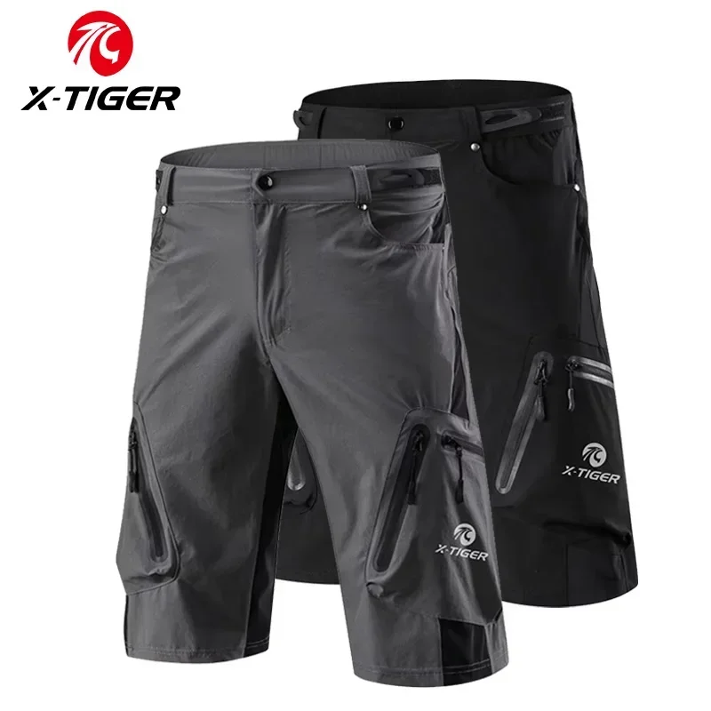 X-TIGER spodenki na rower górski wiele kieszeni oddychające luźne wyścigi MTB Motocross spodnie rowerowe Outdoor wodoodporne spodnie sportowe