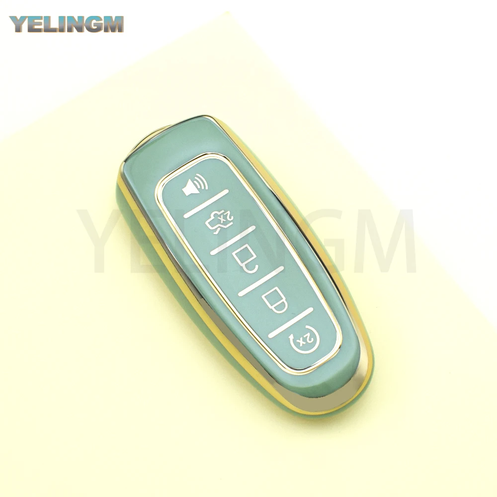 5-Tasten-TPU-Smart-Key-Fernbedienungs-Autoschlüsselhülle für Ford Explorer Edge Escape Flex Taurus 2011 2012 2013 2014 2015