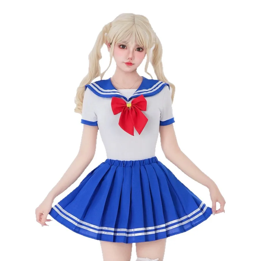 

Japanese Sexy Hottie Onesie Skirt Sailor Moon Cosplay Costume Cos Student Sailor Suit