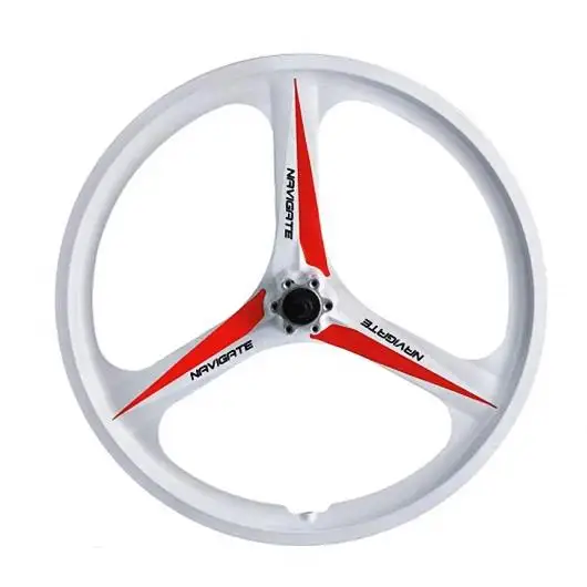 20-Inch three-knife integrated wheel mountain bike electric vehicle front wheel plug, magnesium alloy integrated wheel hub