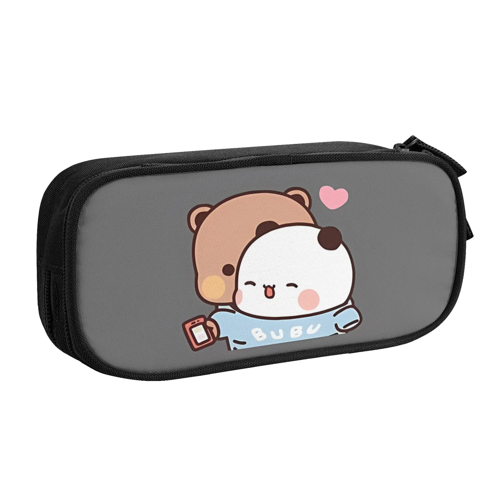 1 piece Lightweight Panda Found Warmer Place In Hoodie Pencil Case Boys Pen Bag Bubu And Dudu School Stationery Bag
