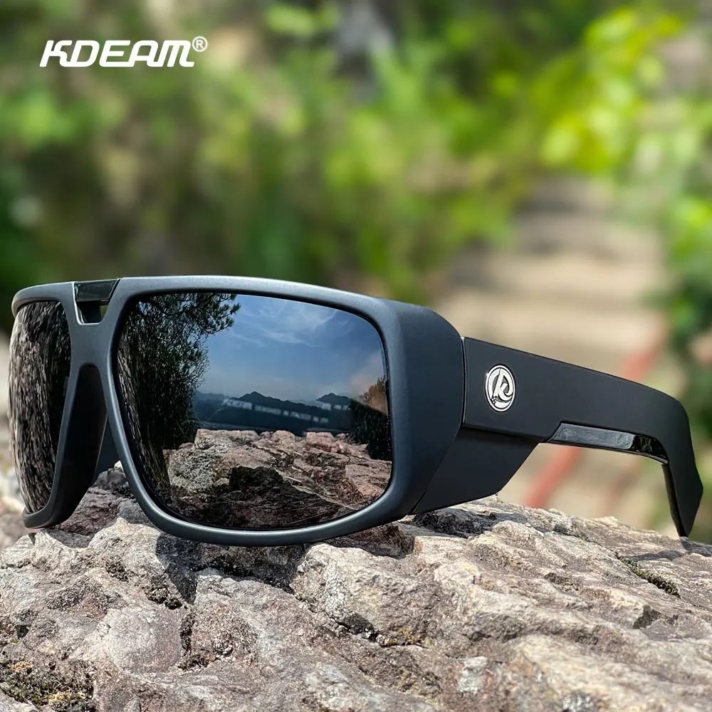 AliExpress KDEAM Men's Polarized Sunglasses Performance Outdoor Sports Cycling Glasses Wide And Thick Frame Design With Zipper Case