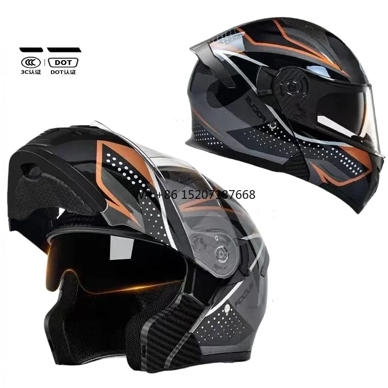 AD K9 كامل الوجه / الوجه ABS PP المواد القطن بطانة مزدوجة قناع الإفراج السريع إغلاق DOT معتمد جميع الفصول