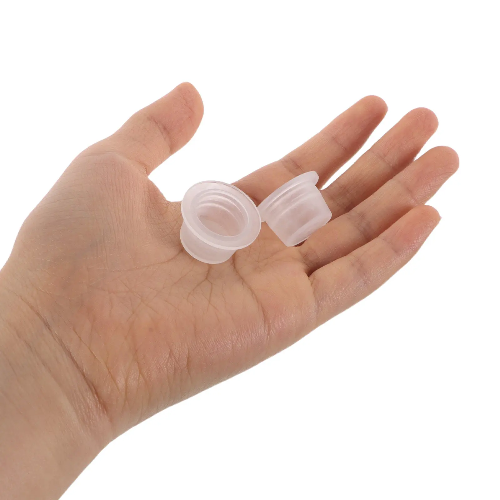 200Pcs Universal 18Mm Plastic Bottle Stoppers Clear Plugs for Aromatherapy Oils Glass Perfume Bottles Travel Safe