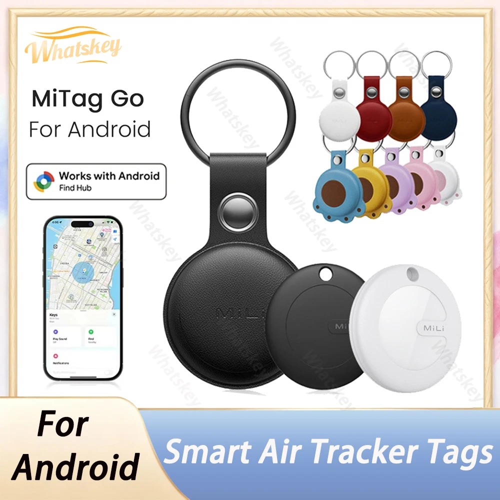 MiLi Smart Bluetooth Tracker per ricerca oggetti Android Funziona con Google Trova hub Dispositivo Finder per valigia da viaggio chiave, zaino