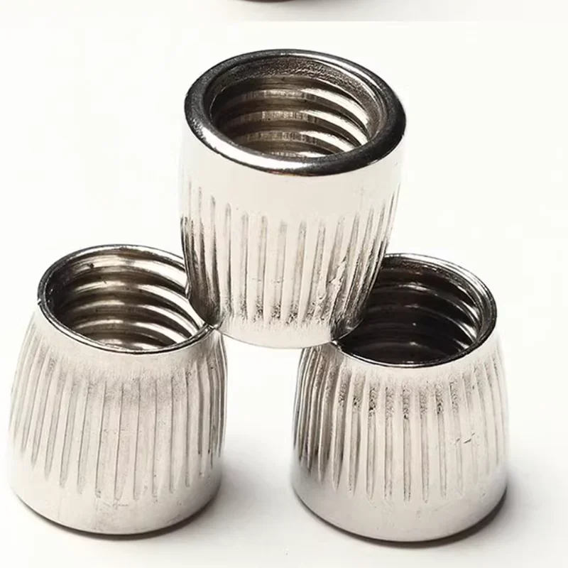 10pcs/lot M6-(8-10) M8-(10-12)M10-(12-14) M12-16 stainless steel 304 female thread knurling conical cap nut cone nut hardware835