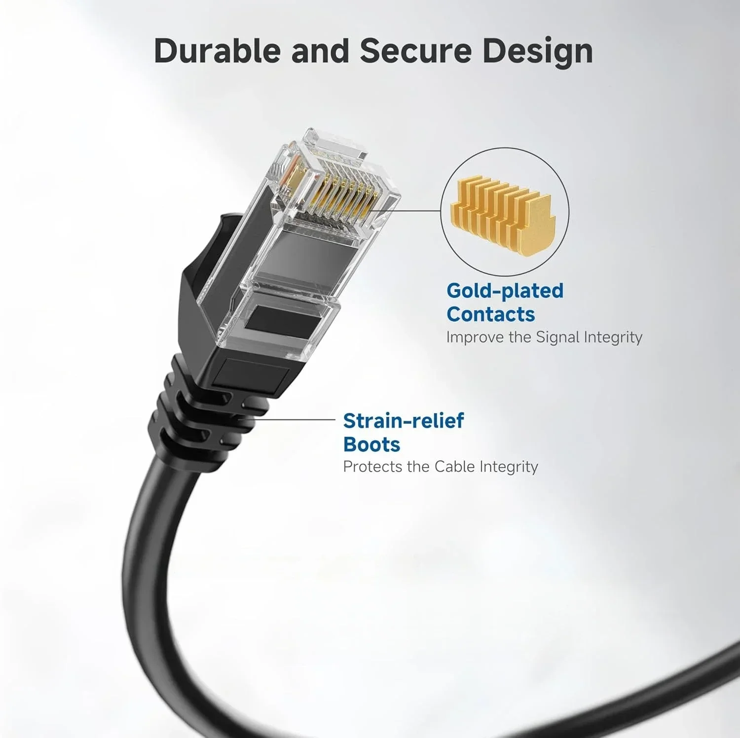 Kabel Ethernet ZoeRax Cat6A 24AWG 10Gbps High Speed 550MHz UTP do PS4, laptopa, PC, routera, ADSL, PLC, kabel patch RJ45 — zdjęcie produktu 5