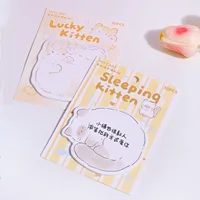 Cute Cat Shape Cartoon Sticky Notes Adhesive Memo Pad Stationery for Office School Supplies Junk Journal Decoration 4