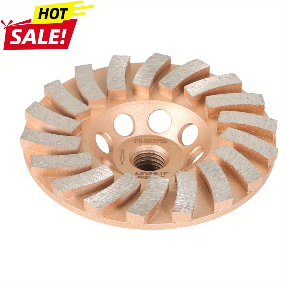 4.5" 직경 5/8"-11" 아버 18 콘크리트 및 석조용 터보 그라인딩 휠 New