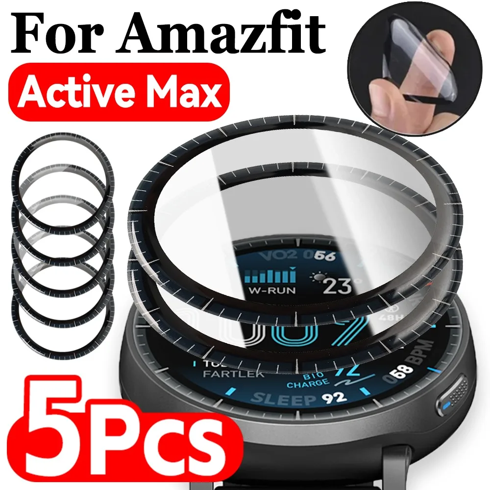 

1-5 шт. гибкая композитная пленка из ПММА для Amazfit Active Max, 3D-изогнутая защитная пленка для экрана, защитная пленка Ultra-HD с полным покрытием.