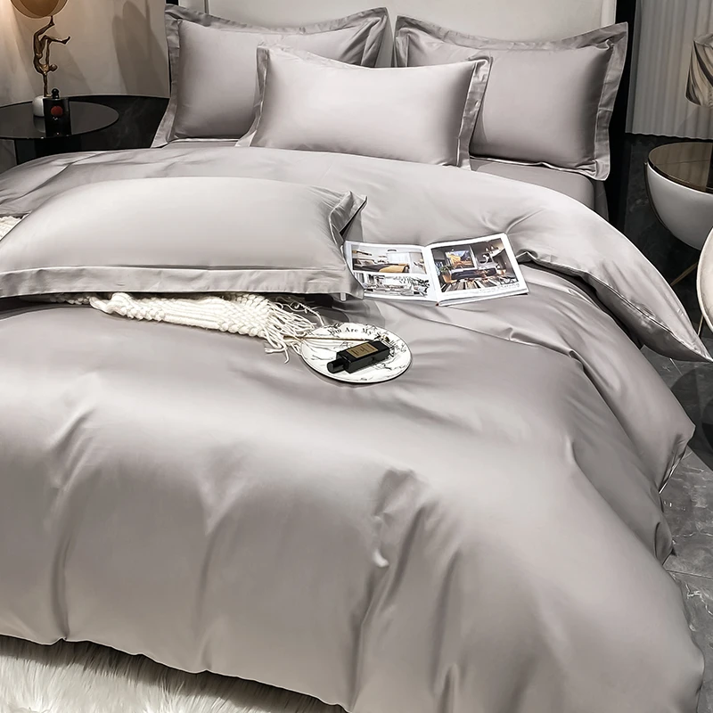 High End Queen Bedding Set Double Duvet Cover Smooth King Size Bedding Set Soft Cozy Juego De Ropa De Cama People Bedsheet