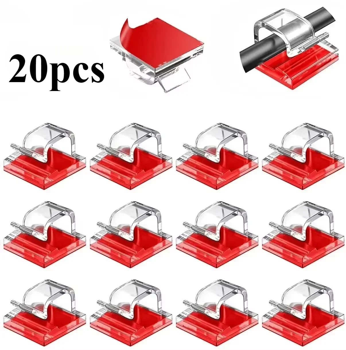 USB Cable Winder Desktop Cable Organizer Management Clip Cable Protector Holder for Computer Mouse Keyboard Earphone Wire