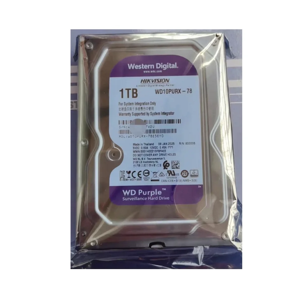 Western Digital 1TB WD Purple 監視用内蔵ハードドライブ HDD - SATA