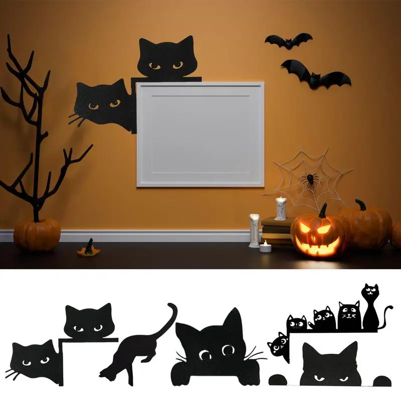 

Halloween Door Topper Indoor Halloween Door Toppers Halloween Door Corner Sign Cat Silhouette Decorative Signs & Plaques For