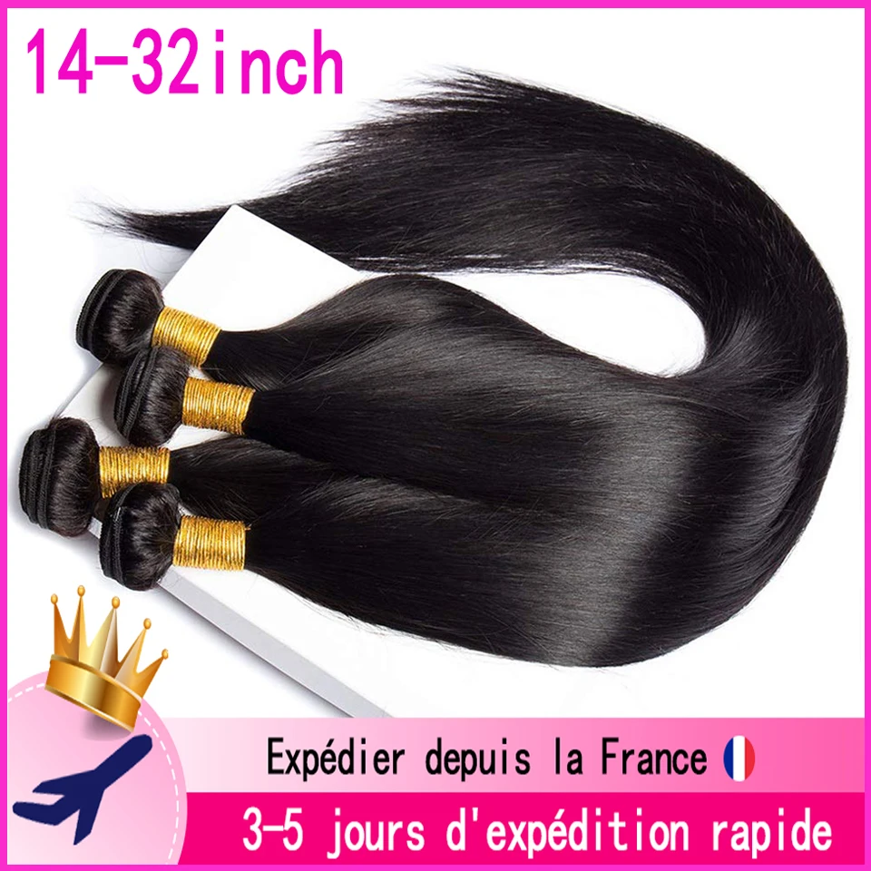 Tissage Straight Human Hair 100% Human Hair For Women Bundles 30 32 inch Virgin Hair Brazilian Remy Weave Human Hair Extensions