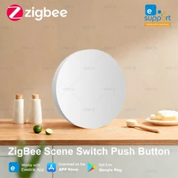 Ewelink Zigbee-botón inteligente inalámbrico, interruptor de escena, Control por aplicación remota, interruptor de escenario de automatización, funciona con Zigbee2MQTT