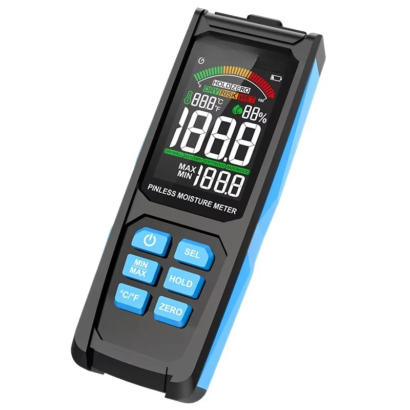 

Digital Moisture Meter Non-contact Wood Wallboard Board Rock Cardboard Gypsum Concrete Mortar Moisture Meter