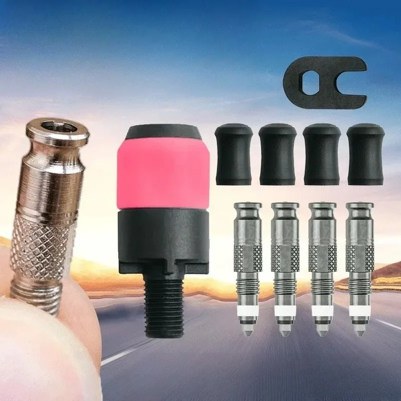 Quick Release Air Valve Core Bicycle Tire Inflator Tool Kit Fast Decompression Valve Cycling Equipment Maintenance Parts