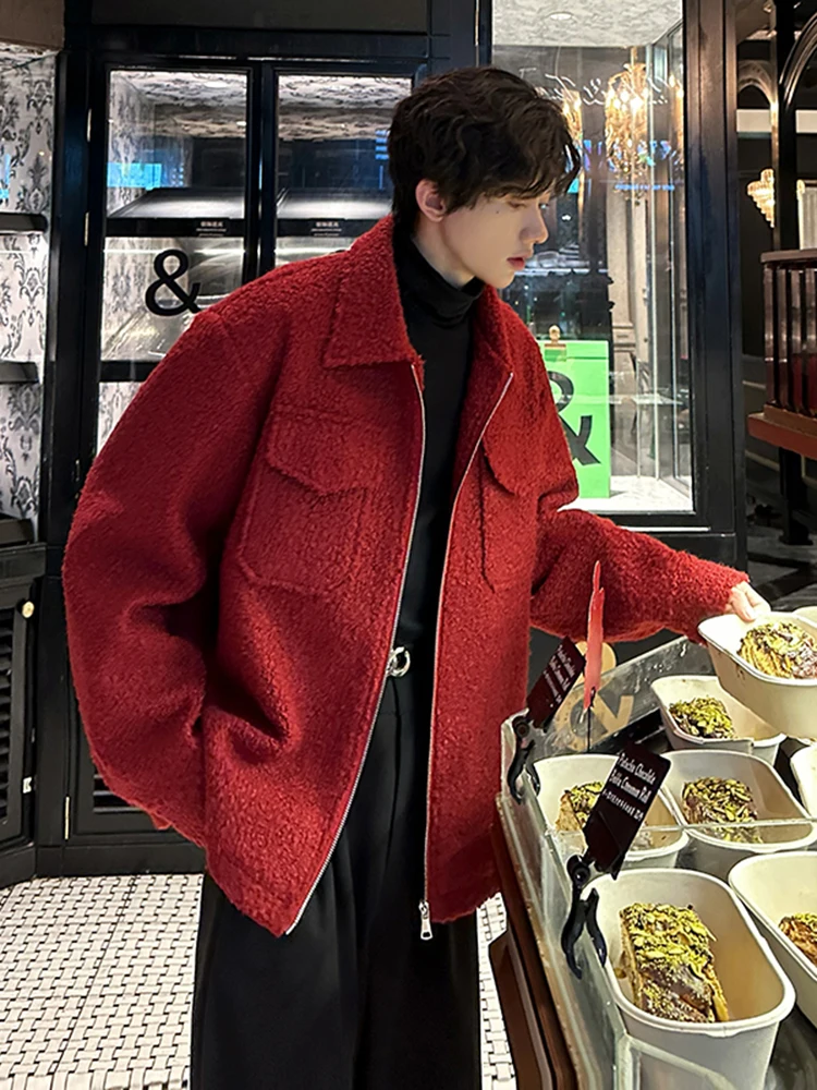 

Мужская шерстяная куртка Cleanfit с воротником на молнии в стиле ретро, американская модная весенняя ветровка в стиле преппи, молодежная популярная верхняя одежда