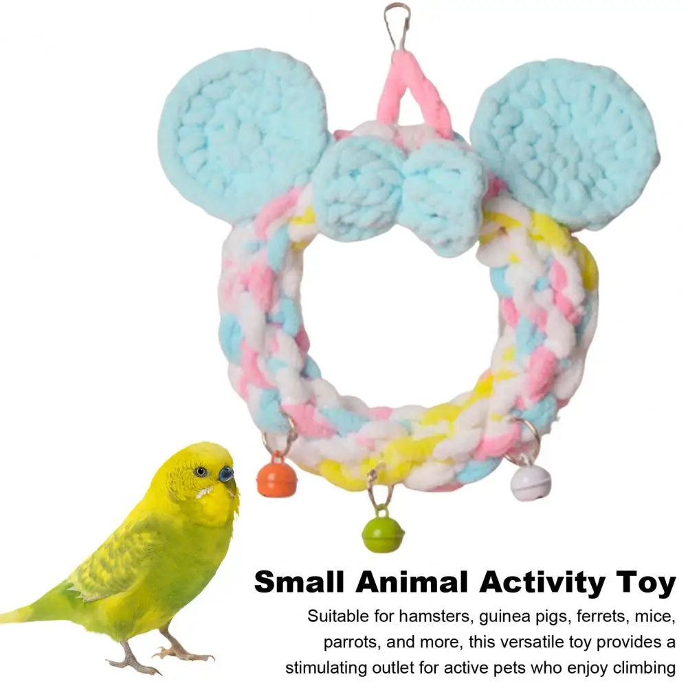 Hamster Climbing Toy Bird Climbing Rope Toy Swing for Parrots Sugar Gliders Hamsters Braided Rope for Limb Strength for Small