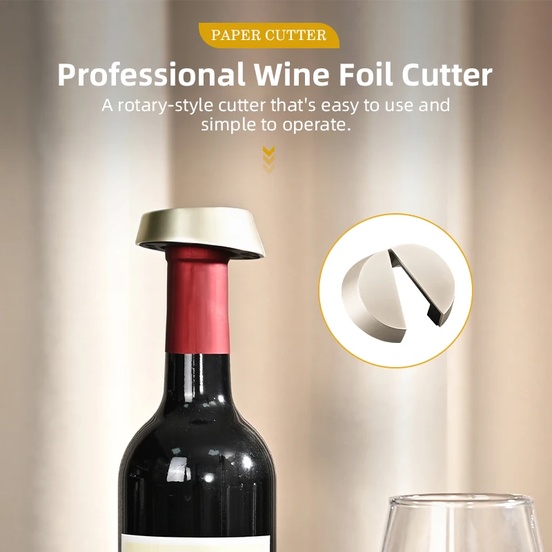 Wine Top Seal Cutter Tool, Neck Label Remover, Foil Cutter for Wine Bottles, Premium