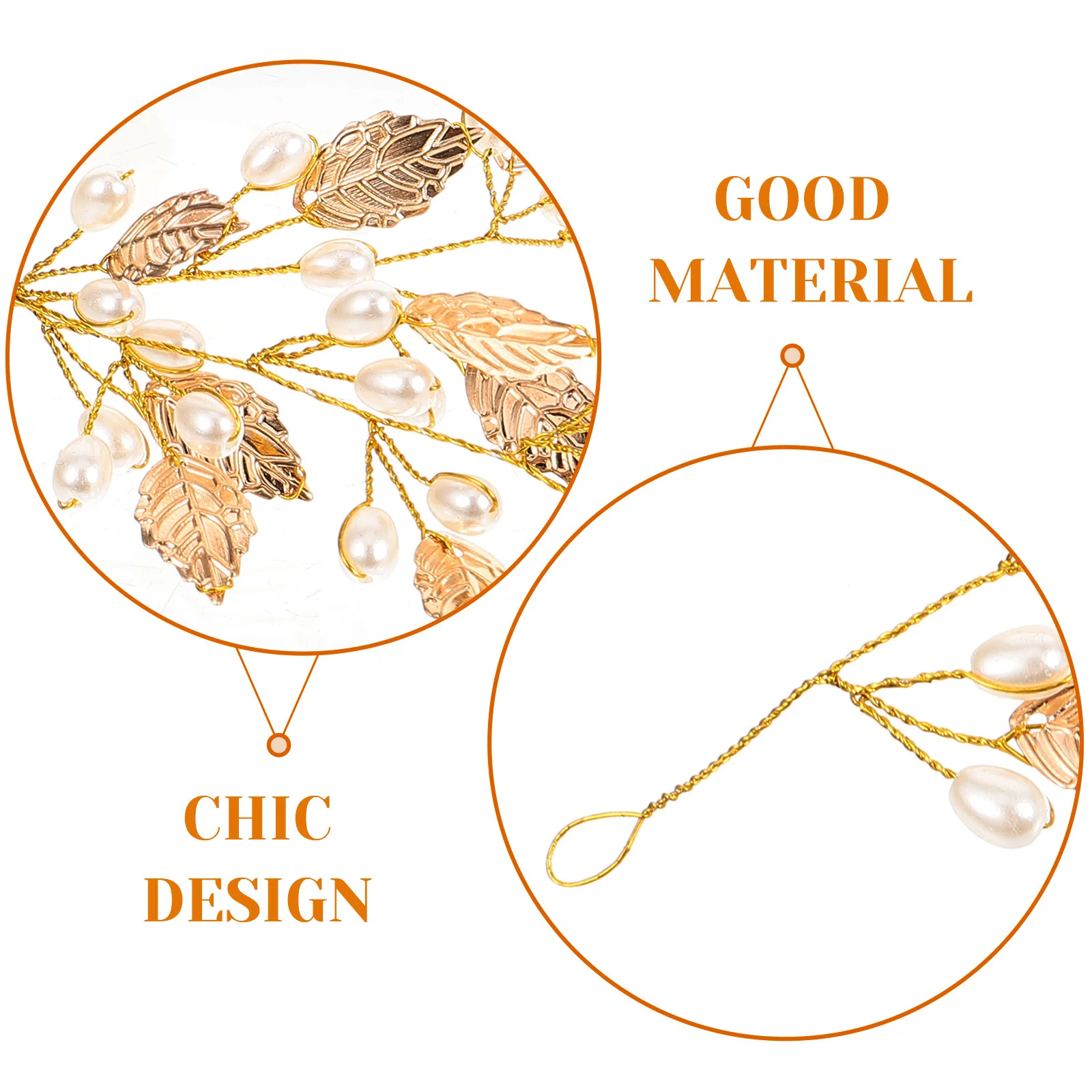 

Pearl Hair Vine Faux Pearls Metal Leaves Bridal Hair Vines For Wedding Headpiece Jewelry Accessory Women Festival Hairstyle