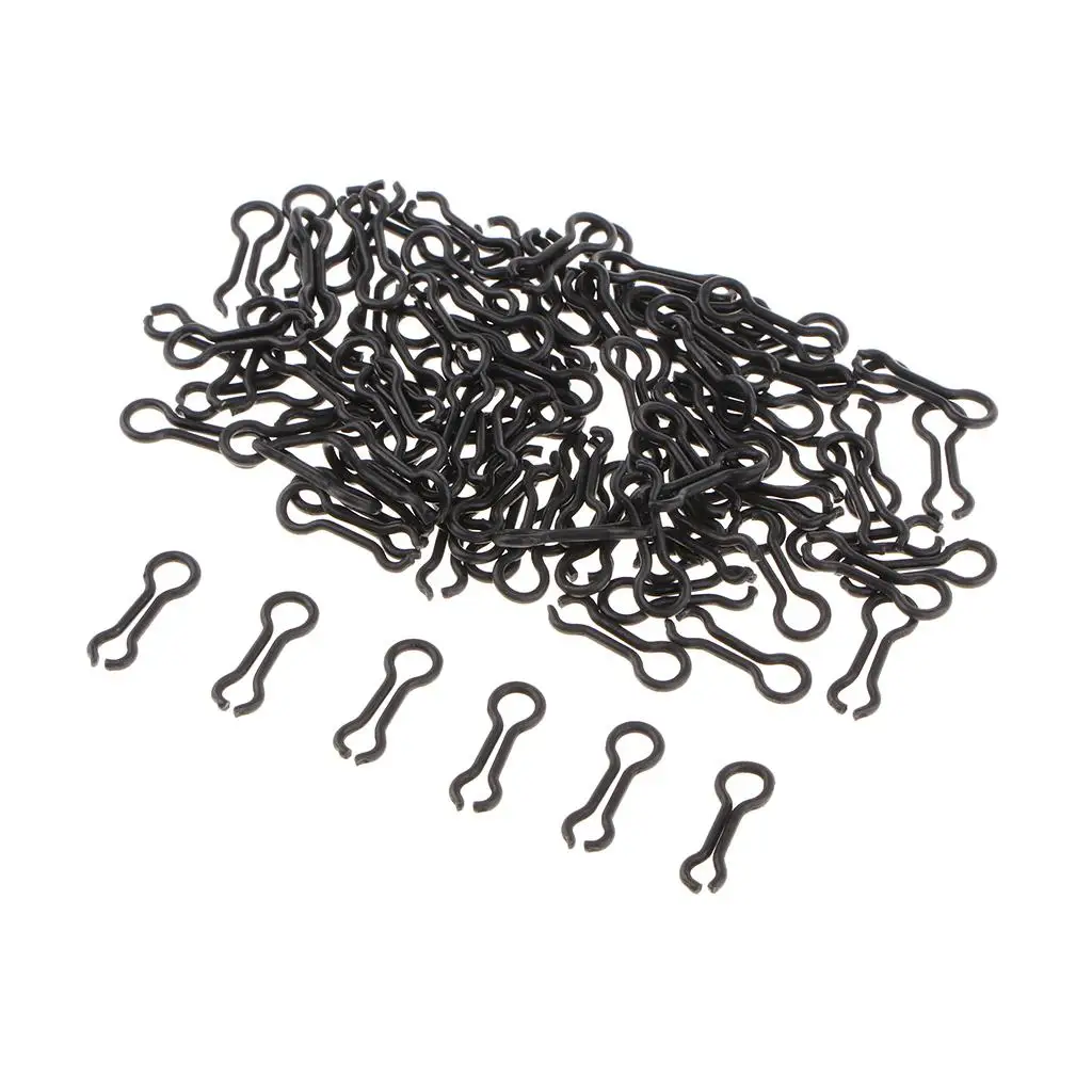 100 Pack Fishing Sinker Eyes - Eyelets Loop Swivel Replacement