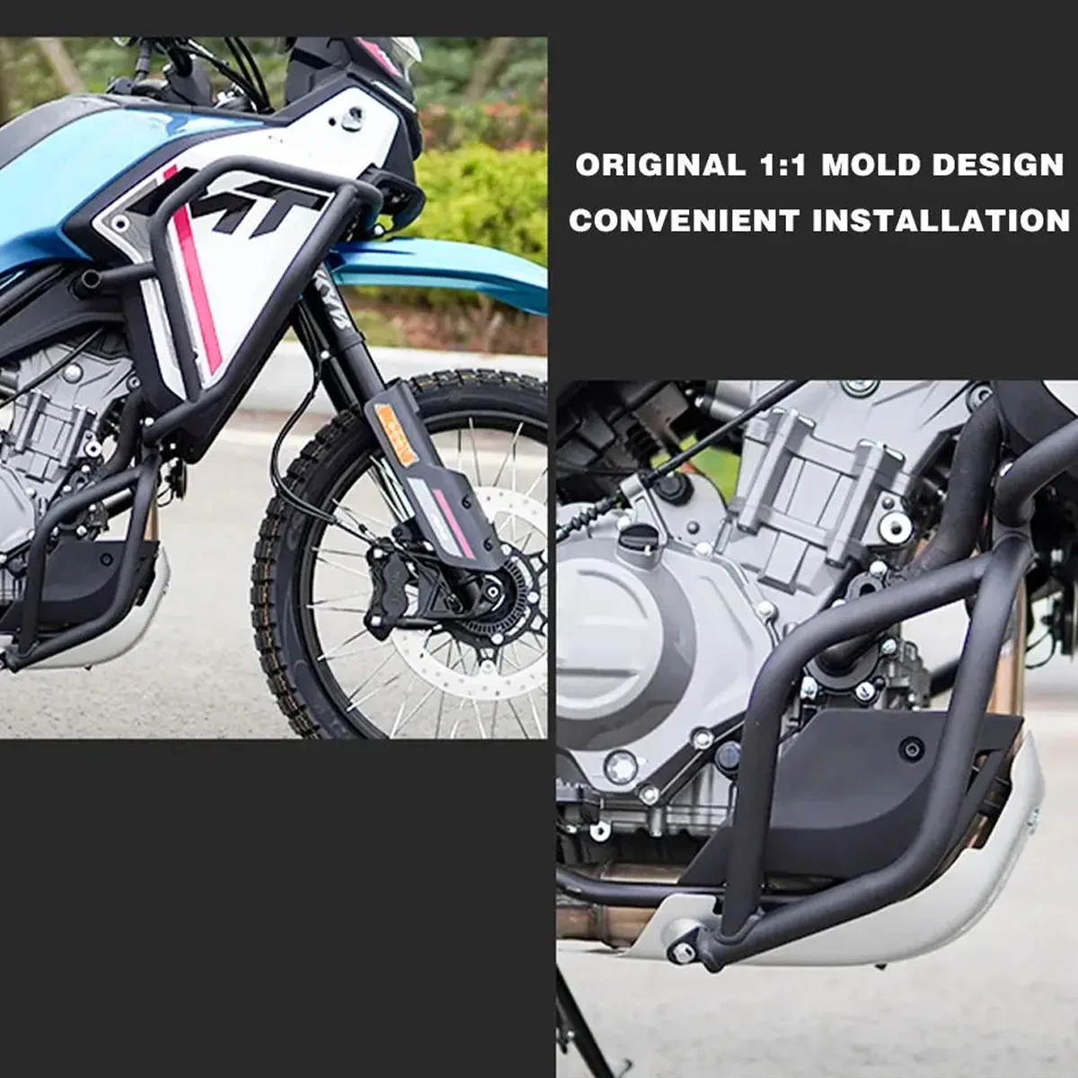 Motorcycle bumper anti drop bar modification upper and lower full surround accessories For CFMOTO 450MT