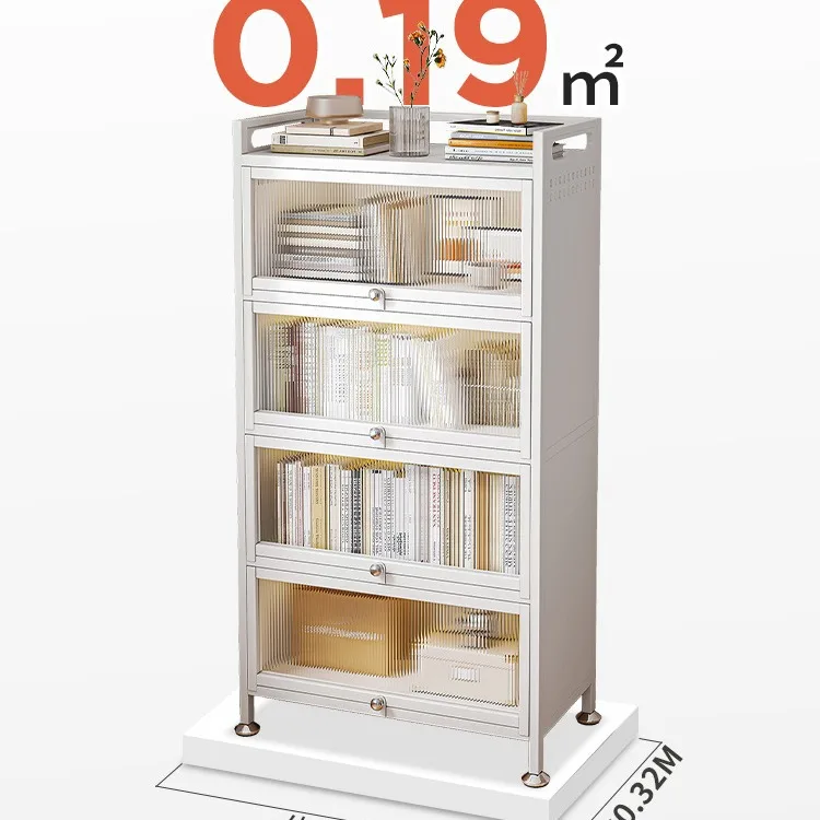 AOLIVIYA Multi Layer Floor Trolley Cart Kitchen Storage Rack Toy Book Living Room Cabinet Stand Unit