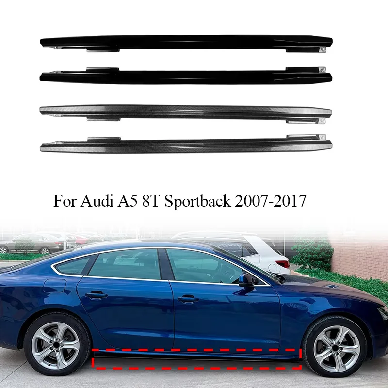 Für Audi A5 8T Sportback 2007–2017 Auto-Seitenschweller-Verlängerungskörper-Set – Splitter-Diffusor-Tuning-Winglet – Seitenschweller-Verlängerung