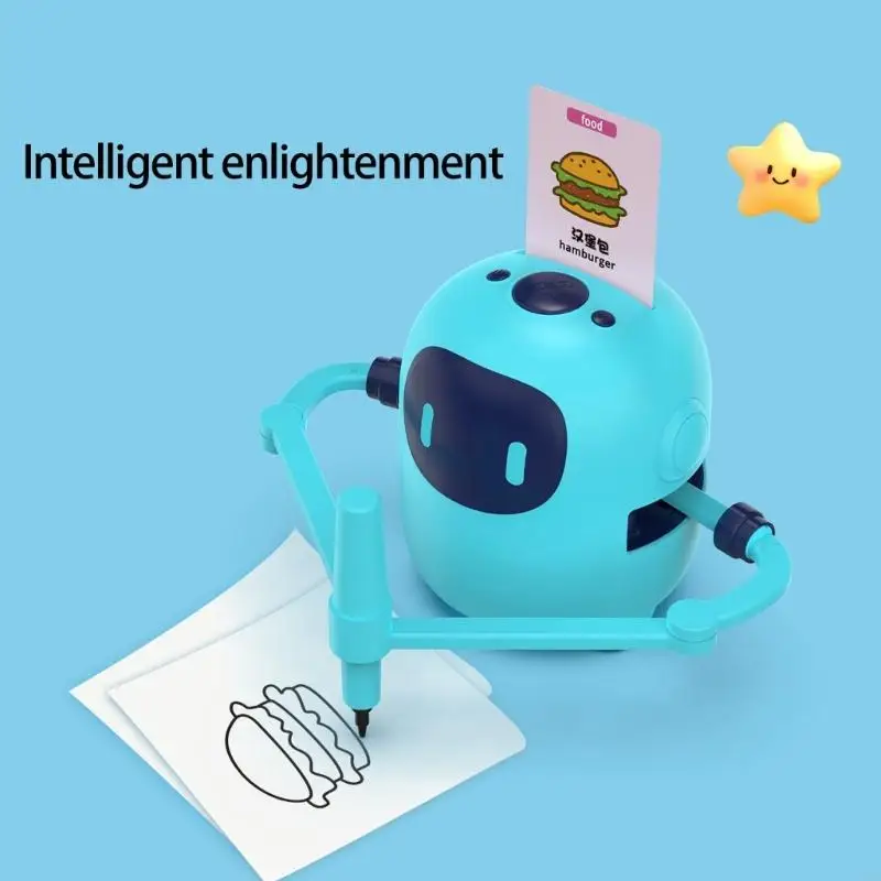 Creative Art Drawing Robot Toy For Kids Interactive Learning Tool Color Recognition Development L8RB